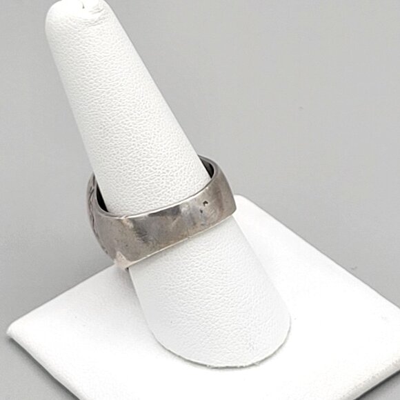 Mexican Cantera Fire Opal Mens Ring Sterling Silver Twisted Rope Border 9 3/4 - Picture 4 of 11